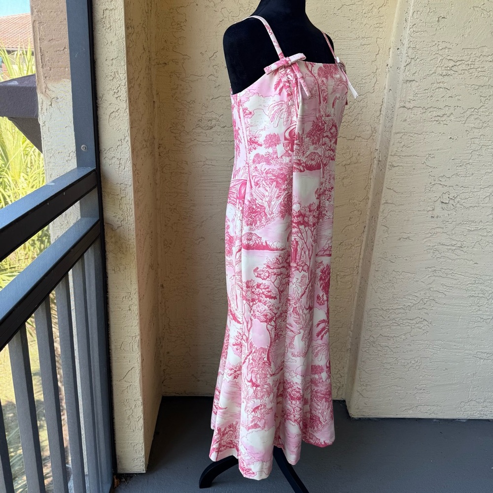 Mestiza New York Calista Midi Dress 10 Pink/Ivory Tropical Toile NWT - Picture 5 of 15